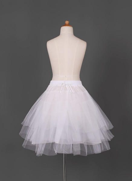 2018 New Petticoats White Hoopless Formal Dress Bridal Crinoline Wedding Accessories Lady Girls Stock Short Underskirt