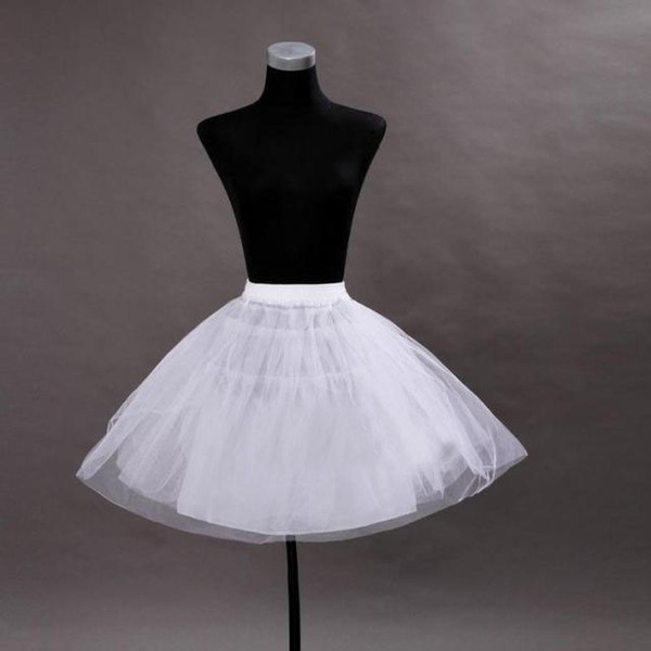 Organza TulleShort violent boneless children's wedding dress skirt three-layer hard yarn black children's petticoat