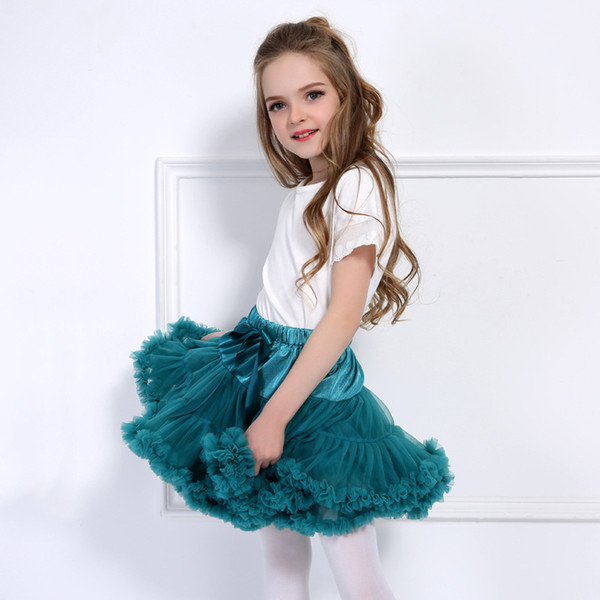 Candy Colors Princess Baby Girls Tutu Skirts Fluffy Kids Ballet Skirt Tulle Pettiskirt Mini Dress Party Ballet Dance Skirt MC1197