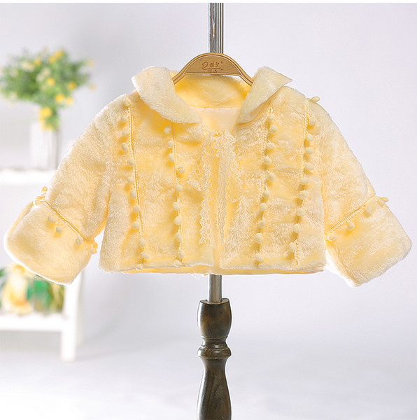 Lovely Blue Wine Ivory Yellow Fur Girls' Capes/Jackets Princess Party Coat Flower Girl Wrap Coat Blouse Bolero Size 4-13 2-14 H317461