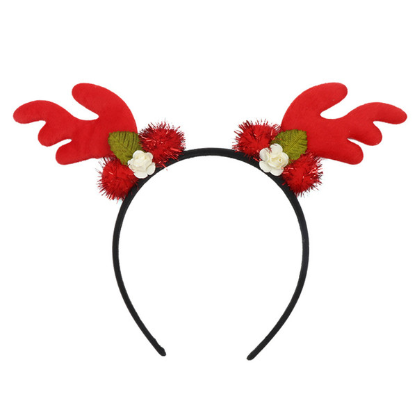 2019 New Christmas Antlers Headband Holiday Party Girls Headpieces European and American Children's Dance Headpiece Deer Ears Hair