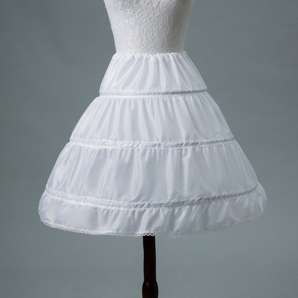 White Children Petticoats Short For Flower Girl Dress Slit 2018 Wedding Accessories Girls Kids Crinoline Underskirt cpa1191