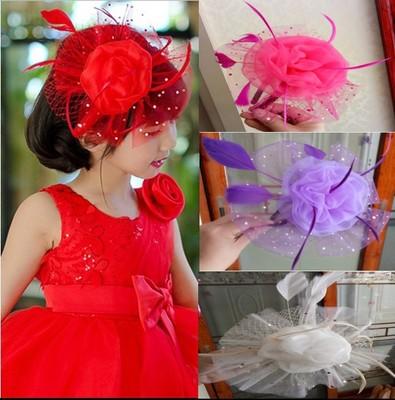 Little girl accessories exaggerated big flower headband Little girl colorful headwear props show accessories