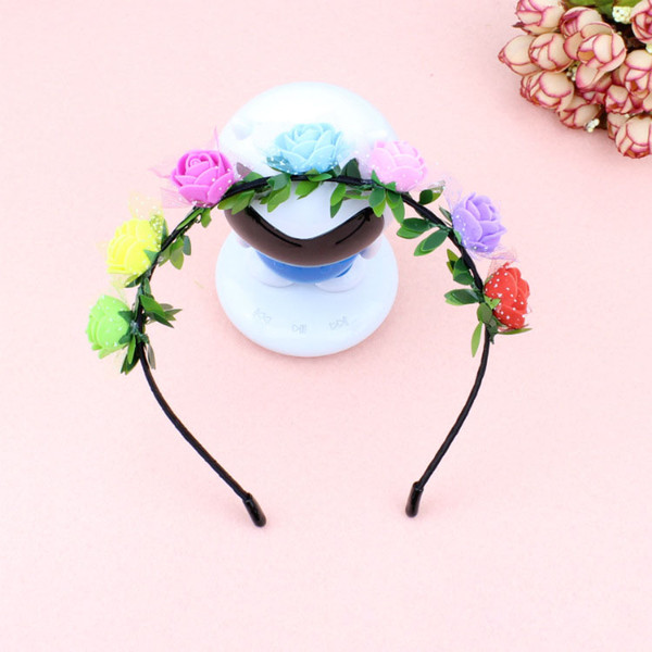 Beautiful Hairbows Girls' Head Pieces Flower Headdress Kids' Headdress Accessories Bridal Bridesmaid Children's Photo Performance Holiday