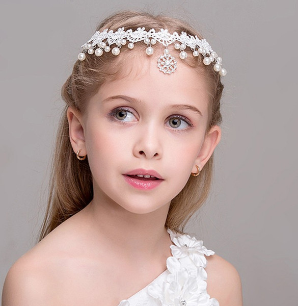 Childrens Headwear Princess Forehead Chain Girls Hair Card Flower Dress Accessories Christmas Crown Performance