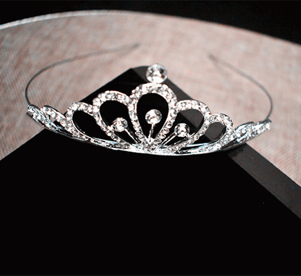 Bling Bling Kids Head Crowns Beautiful Princess Headpieces Cheap Rhinestone Beaded Tairas