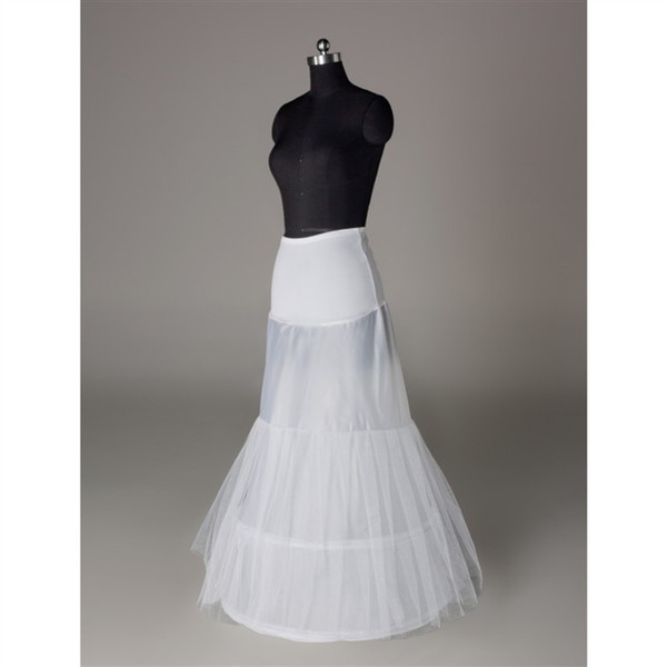 Bridal Petticoat In Stock Hot Sale 3 Hoop Mermaid Bone Full Crinoline for Dress SkirtSlip Wedding Petticoat Wedding Accessories