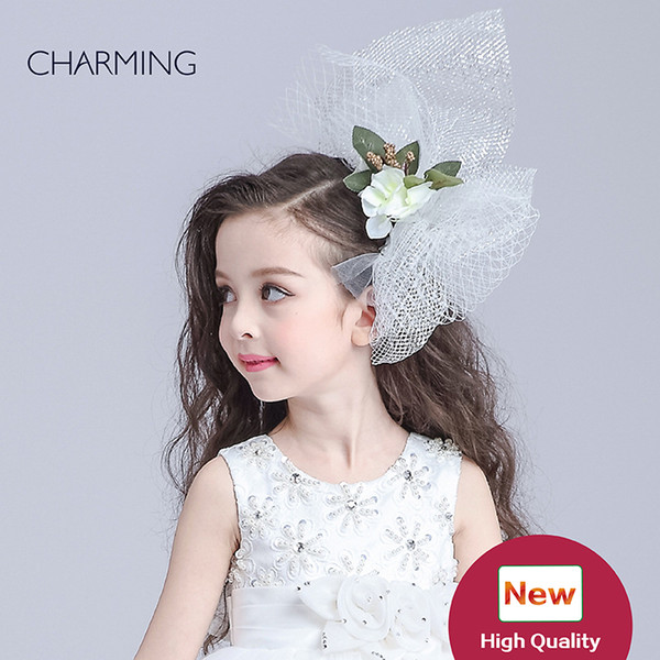 Hair flower applique Birthday tiara Kids beauty contest And wedding hair tiara Kids dresses for girls Best flower girl Product supplier chin