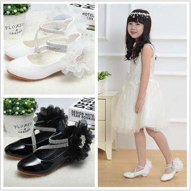 Spring new girls high heels children performing dance shoes dancing shoes size26-36 free shipping