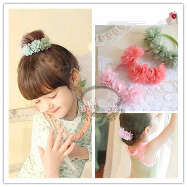 2015 New Arrival Girls' Wreaths Beautiful In Stock Chrysanthemum Headpiece Cheap Birthday Gift Hair Bands High Quality Hairpin Online Sale