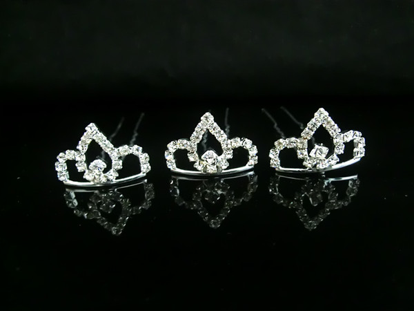 2015 Newest Cheap Little Girls Tiara Kids Children Shiny Rhinestone Crown