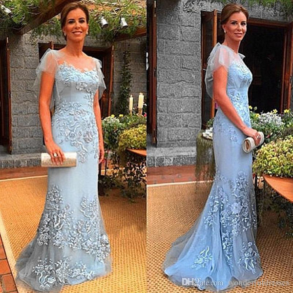 2017 Vintage Lace Cap Sleeve Applique Mother Of The Bride Dresses Mermaid Evening dresses Plus Size