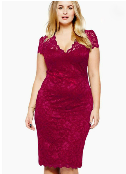 Sexy Lace Mother of the Bride Dresses V-Neck Cap Sleeve Zipper Back Knee Length Mother's Dress 2017 New Arrival Royal Blue,Burgundy,Wine