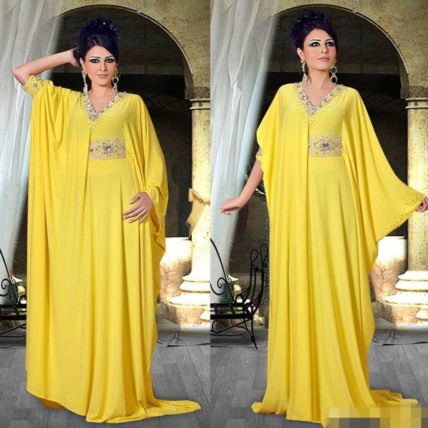 Cheap Arabic Nigerian Middle East Abaya Celebrity Dresses Beads Collar Sashes Pleasts Party Formal Evening Prom Gowns Runaway Fashion