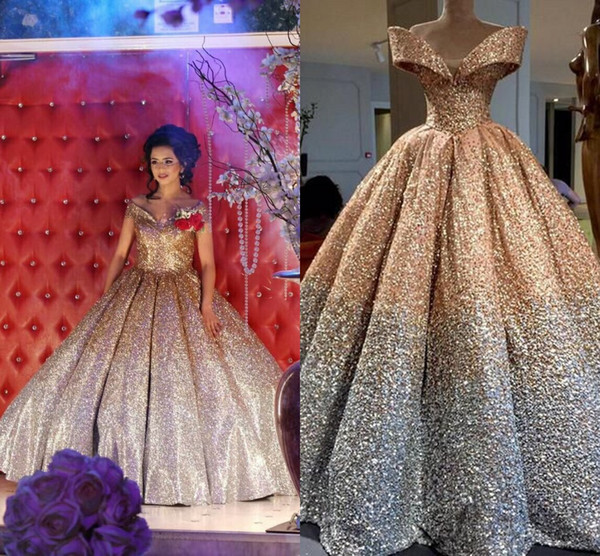 New Fashion Ball Gown Evening Dresses Sleeveless Gradient Sequin cloth V-Neck Special Occasion Dresses Floor-Length Draped celebrity