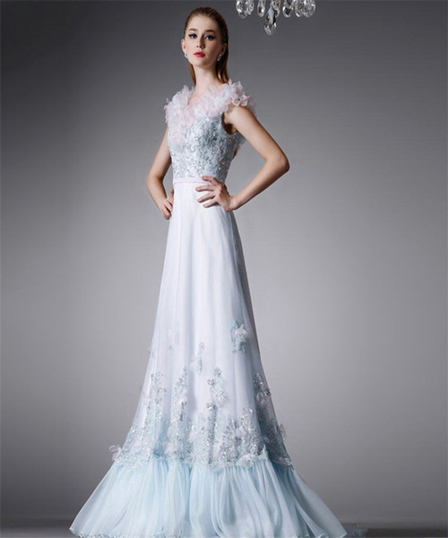 Colorful Evening Dresses Long Lace Applique Luxury Formal Wear Amazing Celebrity Dresses Online Abiti Eleganti Uomo Traje Formal Mujer