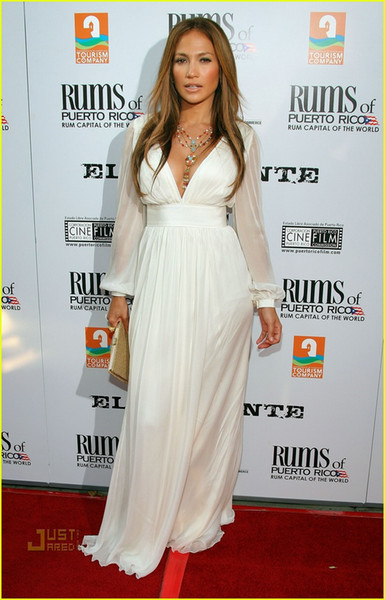 Custom Made Jennifer Lopez 2016 White Long Sleeve V Neck Prom Dresses The Oscars Celebrity Dresses Red Carpet Women Evening dresses