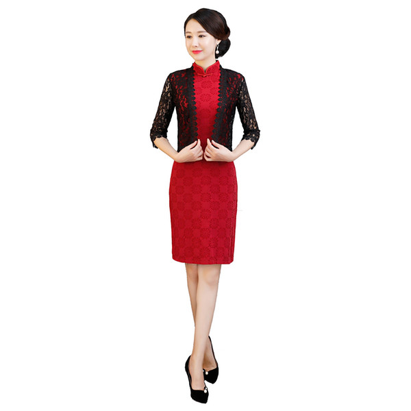 Shanghai Story Two pieces of Dress 3 Color Qipao Chinese Dress Cheongsam Chinese Traditional Clothing Chinese Women's Clothing