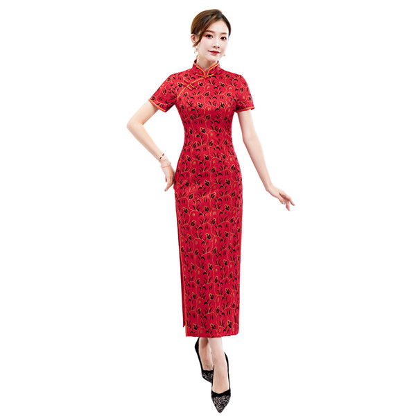 Shanghai Story 2022Top Quality Lace Qipao Chinese Traditional dress Chinese Women's Clothing Vintage Cheongsam Long