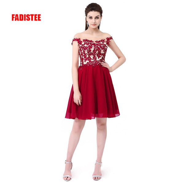 FADISTEE new arrival elegant Cocktail Dresses evening dress party dresses tulle short A-line lace zipper pattern Modern style