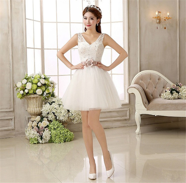 Shanghai Story Elegant White Lace Prom Dress Women Short Cocktail Dress Sleeveless Coctail Dresses For Party Robe De Cocktail LF238