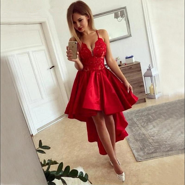 Red Short Lace Cocktail Dresses Women for Graduation Prom Party Coctail Dress vestido de festa curto coctel Cocktail Party