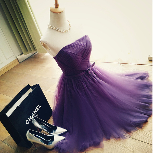 Real Sample tulle new Fashionable sexy short cocktail dresses 2017 customer made prom dresses party dress