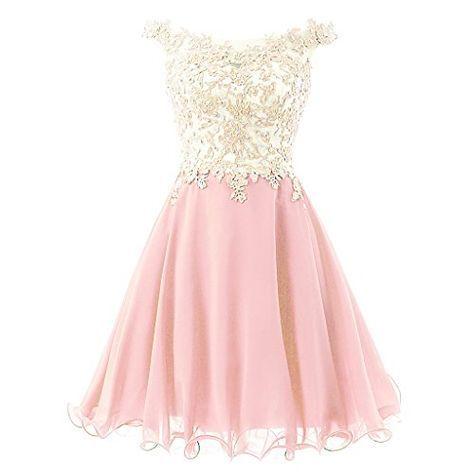 Hot Seller Pink Short Cocktail Dresses With Lace Off Shoulder Cap Sleeve A Line Mini Evening Gowns Formal Women Homecoming Party Dresses