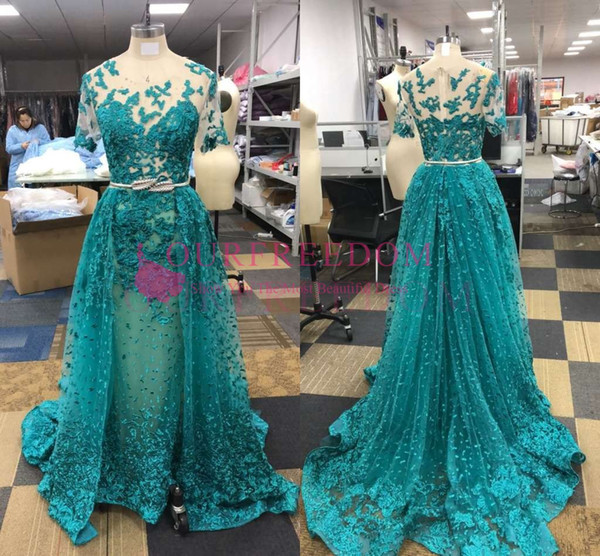 Real Image Designer Occasion Dresses 1/2 Long Sleeve Only Size US 4 Formal Evening Occasion Wear Fast 