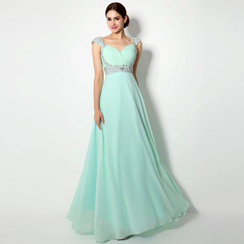 Charming Prom Dresses Long Sweetheart Crystal Beaded Backless Floor Length Chiffon Sequins Lace Up Party Evening Gowns SD179 Cheap