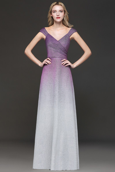 Newest Ombre Deflective Women Dresses Evening Prom Gowns Cheap Longue de Robe Women Occasion Party Gowns CPS1246