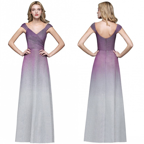 Newest Ombre Deflective Women Dresses Evening Prom Gowns Cheap Longue de Robe Women Occasion Party Gowns CPS1246