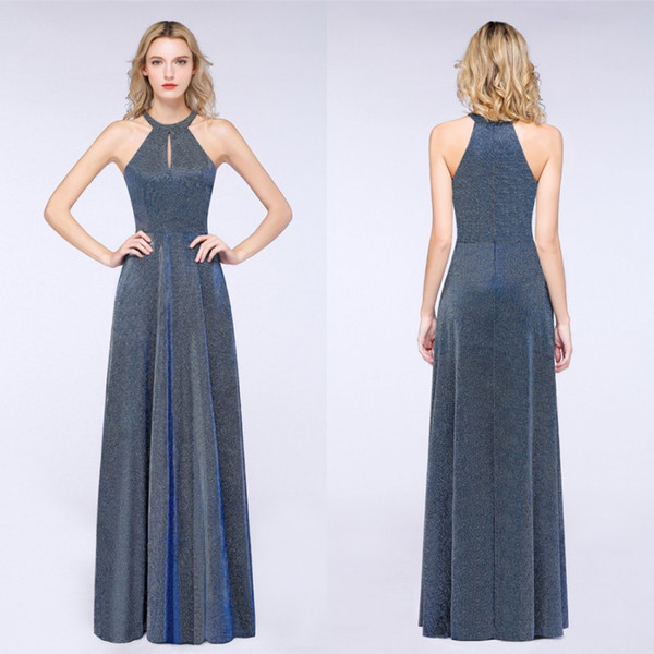 Dark Grey Sparkly Sequins Formal Evening Dresses 2019 New Arrival Real Photos Floor Length Cheap Long Prom Gowns Celebrity Wear CPS1244