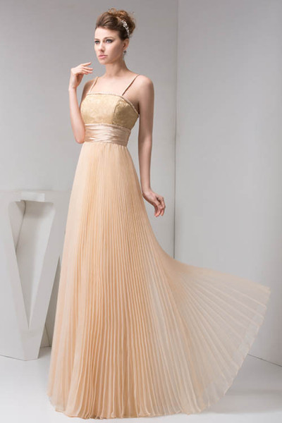 Chiffon Long Prom Dresses Real Image Spaghetti Straps Lace Top Ruched Formal Party Floor Length Evening Dresses WD4-1211