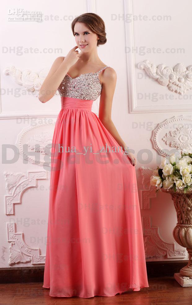 2015 Beaded Empire Evening Dresses Pleated Floor Length Sleeveless Spaghetti Backless BY072