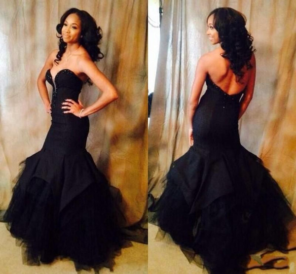 African Black Girls Long Prom Dresses Sexy Mermaid Formal Dresses Party Wear Evening Gowns Floor Length Vestidos de fiesta