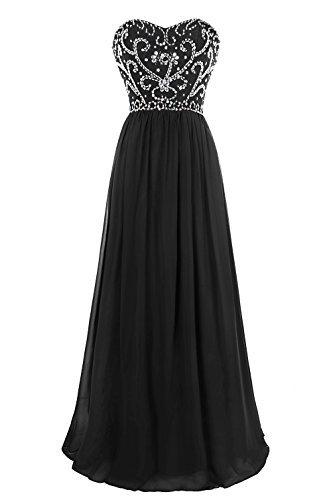 Beaded Sweetheart Neckline Long Evening Dresses Floor Length Prom Dress Zipper Back Red Carpet Dress Black Purple