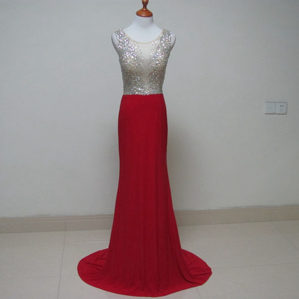 Major Beading Evening Dresses Scoop Neck Long Evening Gowns Floor Length Prom Dresses Custom Made