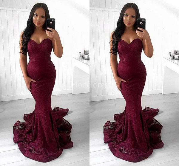 Modern Lace Mermaid Evening Dresses Spaghetti Sweep Train Vestidos De Fiesta Sexy Formal Party Prom Gowns Elegant Special Occasion Dresses