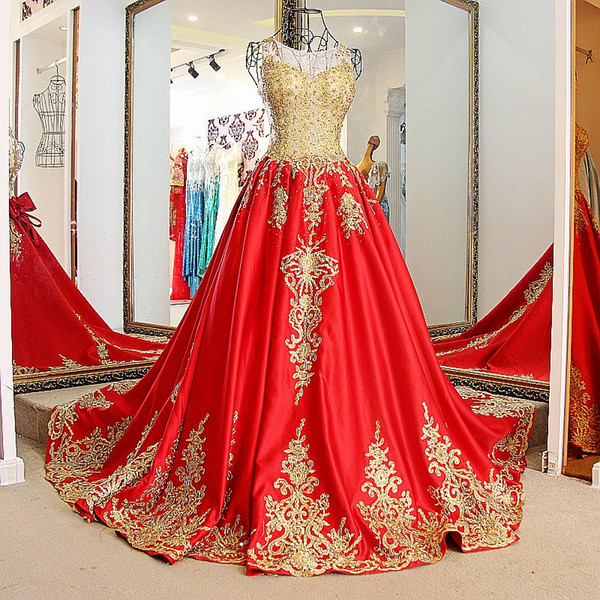 Luxury Sexy Luxury Sexy Evening Dress Long Red Party Gowns Lace-Up Back A Line Beaded Lace Satin Formal Evening Dress Real Photo Croatia