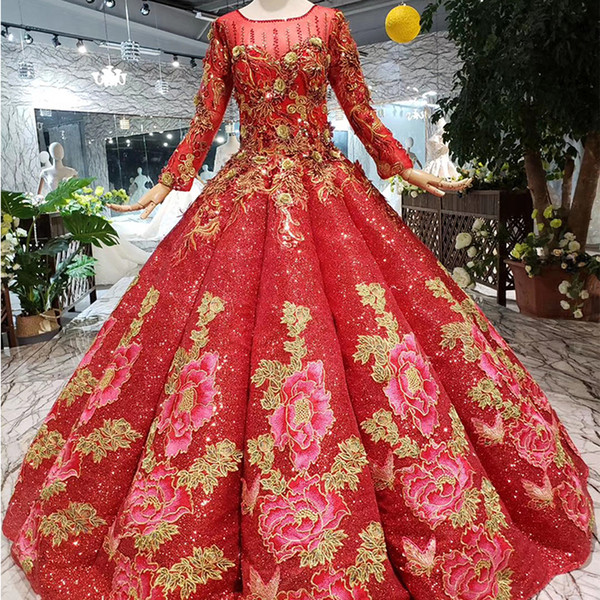 2022Luxury Lebanon Long Sleeve Evening Dresses Illusion Neck Lace Up Back Exquisite Hand Made 3D Floral Applique Pattern Cocktail Prom Gown