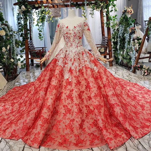 autumn latest prom dresses 2022illusion o neck long tulle sleeve open keyhole back sequins lace applique evening dresses robes de soirée