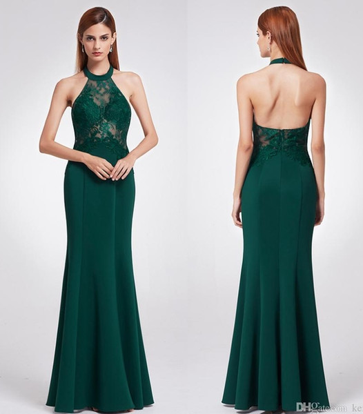 High Quality Work Evening Dresses Elegant Shoulder Thin Large Dark Green V Sexy High Waist A Word Dresses Long Party Dresses HY143