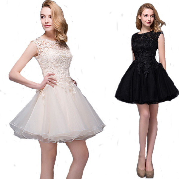 Short Formal Evening Dresses New Spring Fashion Flare Collar Party Applique Party Ballroom Cocktail Party Dresses HY091