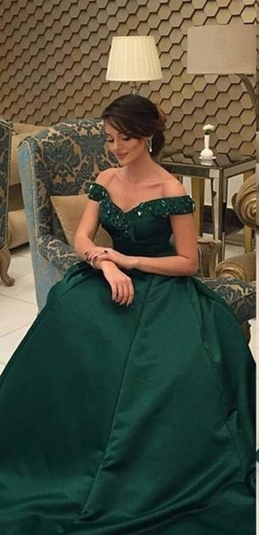 Custom Made Plus Size Graceful Modest Dark Green Arabic Evening Dress Chic A Line Backless Long Formal Wear Party Gown