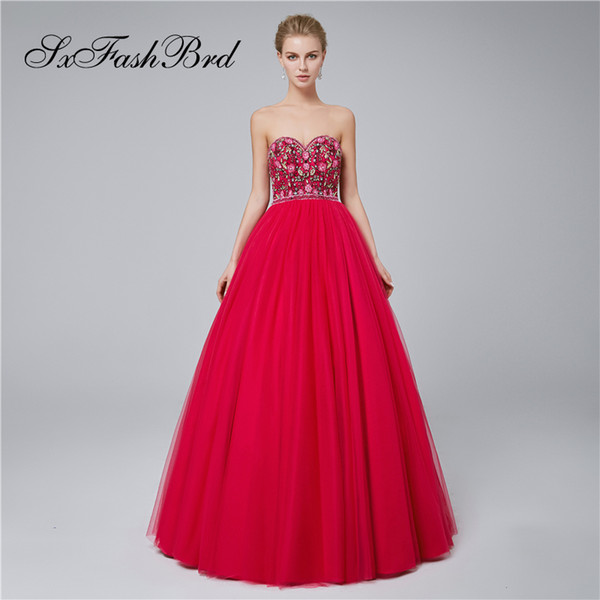 Fashion Elegant Dress Sweetheart With Lace A Line Tulle Long Party Formal Evening Dresses for Women Prom Dress Gowns