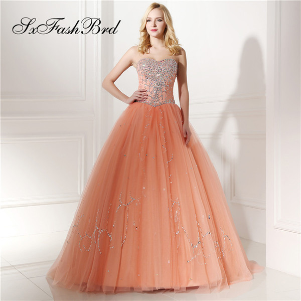 Fashion Elegant Sweetheart With Bling Beading A Line Tulle Long Party Formal Evening Dresses for Women Prom Dress Gowns