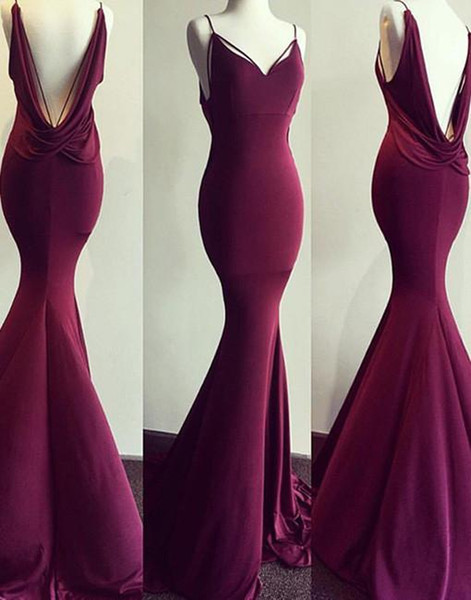 Morden Real Photo Burgundy Evening Dresses Open Back Ruched Stretch Elastic Satin Sweetheart Mermaid Prom Gowns Custom Made