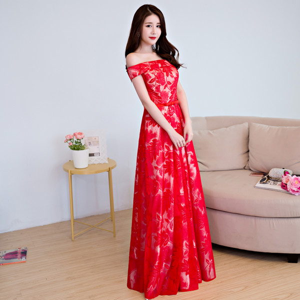 Sexy Red Evening Dresses Floor Length Floral Lace Prom Gowns Strapless Plus Size Custom made Cheap