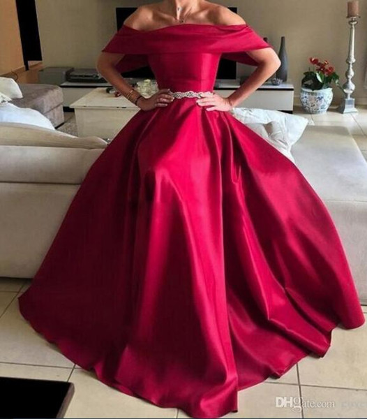 Fuchsia a line evening dresses long elegant off shoulder woman formal evening dress new arrival evening prom gowns